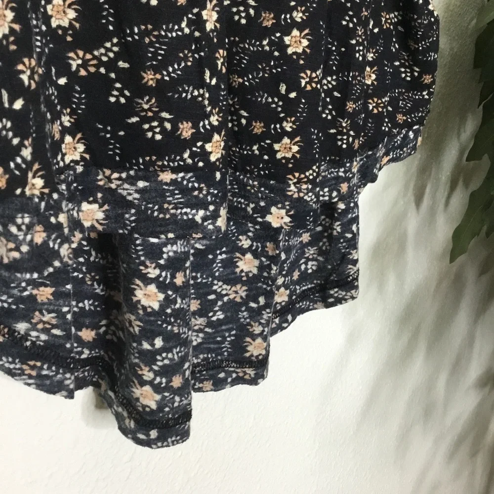 Free People Paisley High Low Cut Top